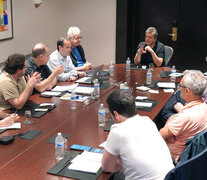 Massa trabajó este domingo con su equipo en la previa de la reunión con Georgieva.