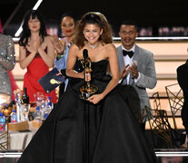 Zendaya recibió el Emmy como mejor actriz por Euphoria. (Fuente: AFP) (Fuente: AFP) (Fuente: AFP)