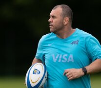 El australiano Michael Cheika, DT de Los Pumas. (Fuente: Prensa UAR) (Fuente: Prensa UAR) (Fuente: Prensa UAR)