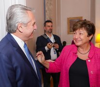 Alberto Fernández se reunió con la titular del FMI, Kristalina Georgieva.