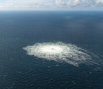 Foto aérea de la fuga del gasoducto Nord Stream en el mar Báltico.  (Fuente: EFE) (Fuente: EFE) (Fuente: EFE)