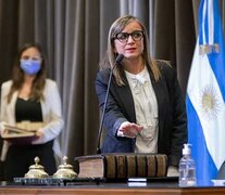 La reciente ministra de Salud de Córdoba en la jura de su cargo.