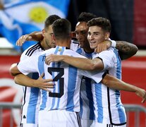 Julián Alvarez marcó el primer gol de Argentina (Fuente: AFP) (Fuente: AFP) (Fuente: AFP)