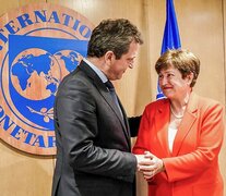 El ministro de Economía, Sergio Massa, junto a la titular del FMI, Kristalina Georgieva. (Fuente: NA) (Fuente: NA) (Fuente: NA)