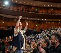 Lebón fue ovacionado cuando entró al Auditorio Nacional del CCK. (Fuente: Manuel Pose Varela) (Fuente: Manuel Pose Varela) (Fuente: Manuel Pose Varela)