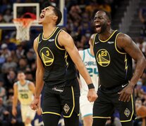 Jordan Poole y Draymond Green, piezas importantes del Golden State campeón (Fuente: AFP) (Fuente: AFP) (Fuente: AFP)