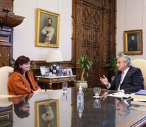 Kelly Olmos estuvo reunida con Alberto Fernández. 