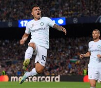 Lautaro Martínez metió un gol, una asistencia y casi lo gana con una patriada en el final (Fuente: AFP) (Fuente: AFP) (Fuente: AFP)