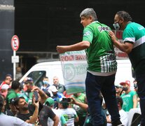 Los sectores combativos de la CGT, convocaron a un acto popular en la Plaza de Mayo.