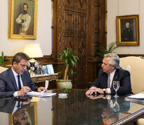 Encuentro del ministro y el Presdidente en Casa Rosada