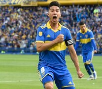 Guillermo Fernández grita el primer gol de Boca ante Independiente (Fuente: Télam) (Fuente: Télam) (Fuente: Télam)