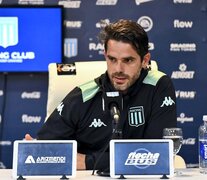 Gago había suspendido la conferencia de prensa post River y volvió a hablar este viernes (Fuente: Prensa Racing) (Fuente: Prensa Racing) (Fuente: Prensa Racing)