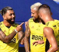 Gabigol es la carta de triunfo de Flamengo. Arturo Vidal está en duda (Fuente: AFP) (Fuente: AFP) (Fuente: AFP)