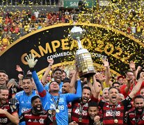 Flamengo festeja la Libertadores, como lo hizo en la edición de 2019 (Fuente: AFP) (Fuente: AFP) (Fuente: AFP)