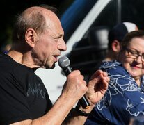 El exjuez de la Corte, Eugenio Raúl Zaffaroni; junto a la abogada y directora de Asuntos Jurídicos del Senado, Graciana Peñafort. (Fuente: Télam) (Fuente: Télam) (Fuente: Télam)