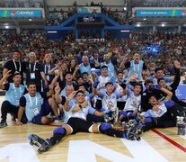 Los chicos argentinos en plena celebración (Fuente: Prensa San Juan) (Fuente: Prensa San Juan) (Fuente: Prensa San Juan)