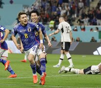 Ritsu Doan festeja el gol del empate, pero todavía faltaba lo mejor para Japón (Fuente: AFP) (Fuente: AFP) (Fuente: AFP)