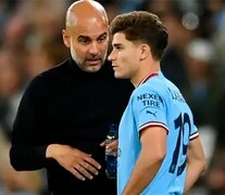 El Manchester City de Guardiola y Julián Álvarez jugará octavos de Champions contra el Leipzig alemán (Fuente: AFP) (Fuente: AFP) (Fuente: AFP)