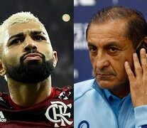 Gabriel Barbosa, un histórico del Fla, y el riojano Ramón Díaz, en busca del batacazo (Fuente: AFP/NA) (Fuente: AFP/NA) (Fuente: AFP/NA)