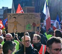 Protesta contra la reforma previsional en Lille, norte de Francia. (Fuente: AFP) (Fuente: AFP) (Fuente: AFP)