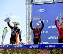 Jonatan Castellano (2º), Mariano Werner (1º) y Juan Tomás Catalán (3º) (Fuente: NA) (Fuente: NA) (Fuente: NA)