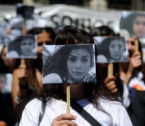 El rostro de Lucía como pancarta en una manifestación.