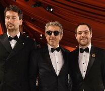 Santiago Mitre, Ricardo Darín y Peter Lanzani. Imagen: AFP.