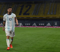 Messi, autor del 1-0 ante Ecuador en una Bombonera sin público en octubre de 2020. (Fuente: AFP) (Fuente: AFP) (Fuente: AFP)