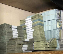 La foto del dinero que manejaba Oldani antes de desaparecer.