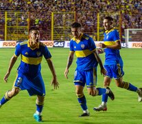 Agustín Sández grita con el alma el primer gol de Boca (Fuente: Télam) (Fuente: Télam) (Fuente: Télam)