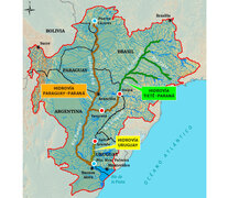 Mapa tomado de &amp;quot;Argentina sangra por las barrancas del río Paraná&amp;quot; (Luciano Orellano).