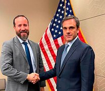 Guillermo Michel con Ricardo Mayoral, subdirector de Investigaciones de EE.UU. (Fuente: Télam) (Fuente: Télam) (Fuente: Télam)