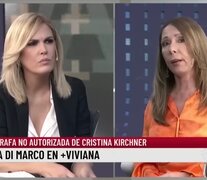 Viviana Canosa y Laura Di Marco, en el cuestionado programa del canal LN+.