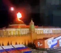 Un objeto volador explota cerca del Kremlin. (Fuente: NA) (Fuente: NA) (Fuente: NA)