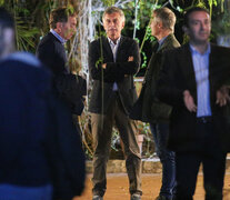 Mauricio Macri, Diego Santilli y Fernando De Andreis, anoche, luego de la reunión.  (Fuente: NA) (Fuente: NA) (Fuente: NA)
