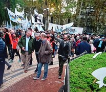 Acto y ronda en la Plaza 25 de Mayo.