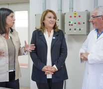 García y Fein en la escuela Pizarro de Santa Fe.