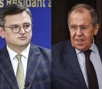 Los cancilleres de Ucrania y Rusia, Kuleba y Lavrov. 