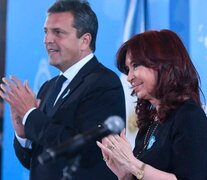 Ministro Sergio Massa y vicepresidenta Cristina Kirchner.