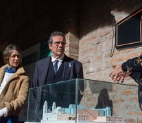 Valeria González, secretaria de Patrimonio: Tristán Bauer, Ministro de Cultura, y Gustavo Blázquez, director de la Manzana. (Fuente: Verónica Bellomo) (Fuente: Verónica Bellomo) (Fuente: Verónica Bellomo)