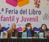 Cristina Gómez Giusto, Irene Strauss, Paula Bombara y Natalia Porta López en la presentación.  (Fuente: Sandra Cartasso) (Fuente: Sandra Cartasso) (Fuente: Sandra Cartasso)