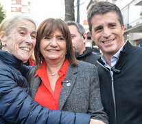 Patricia Bullrich y su candidato en La Plata, Juan Pablo Allan. (Fuente: Twitter @jpallan) (Fuente: Twitter @jpallan) (Fuente: Twitter @jpallan)