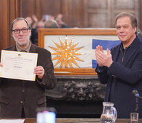 Alfredo Rosso y Roy Cortina durante la ceremonia.