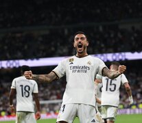 No es Figal, es Joselu. El delantero marcó su primer gol en su segunda etapa con Real Madrid (Fuente: AFP) (Fuente: AFP) (Fuente: AFP)