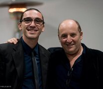 El músico Bruno Lo Bianco junto a Martín Bauer, director del festival. 