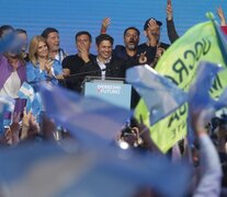 Axel Kicillof festeja su triunfo.