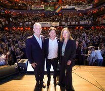 Julio Alak, Axel Kicillof y Florencia Saintout.