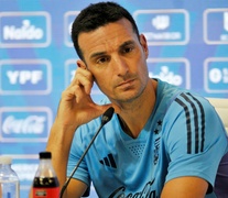 Scaloni durante la conferencia de prensa (Fuente: Julio Mancini) (Fuente: Julio Mancini) (Fuente: Julio Mancini)