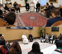 En un mismo día pero en audiencias separadas el Papa habló con israelíes y palestinos. (Fuente: AFP) (Fuente: AFP) (Fuente: AFP)