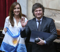Victoria Villarruel junto al presidente Javier Milei. (Fuente: NA) (Fuente: NA) (Fuente: NA)